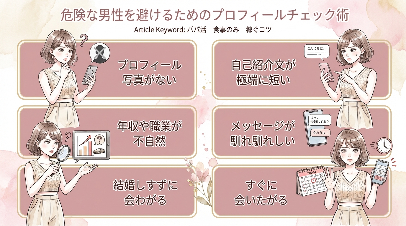 危険な男性を避けるためのプロフィールチェック術