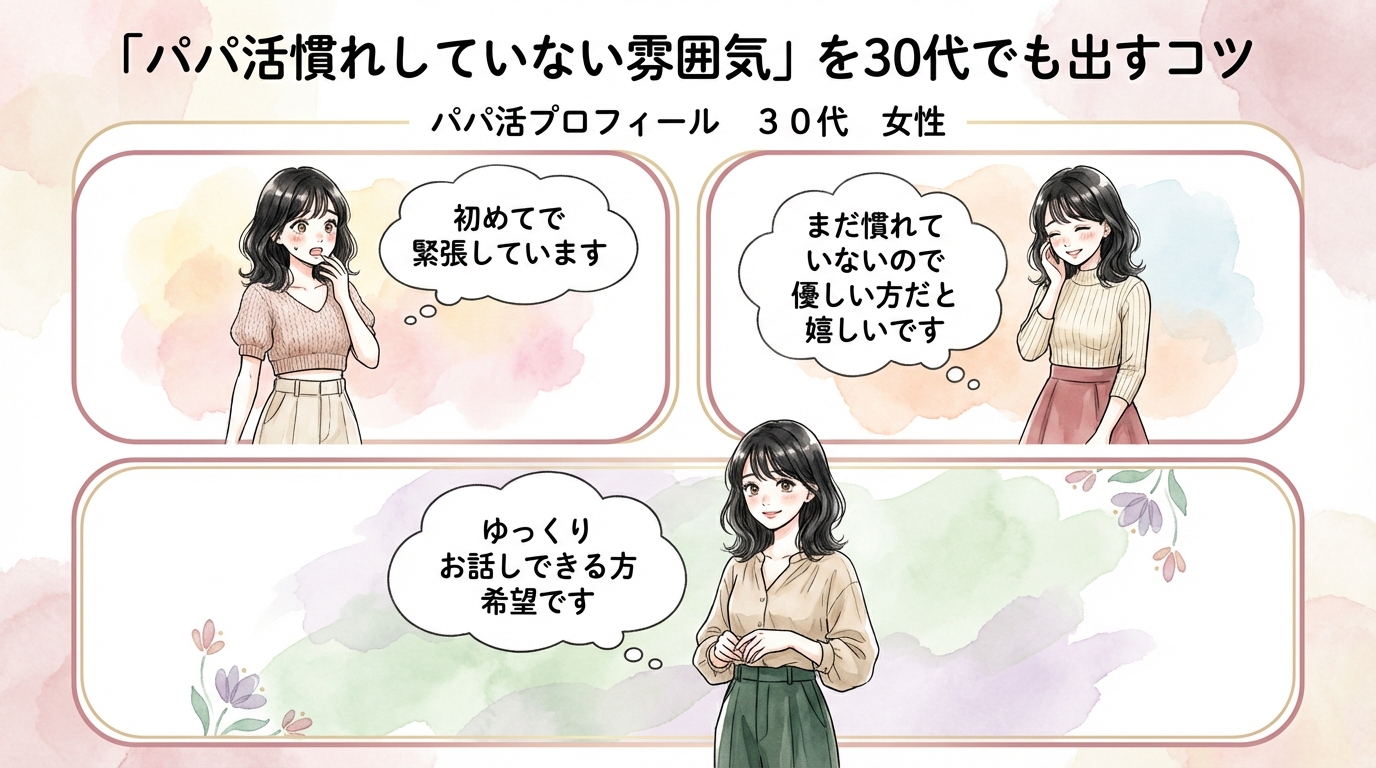「パパ活慣れしていない雰囲気」を30代でも出すコツ