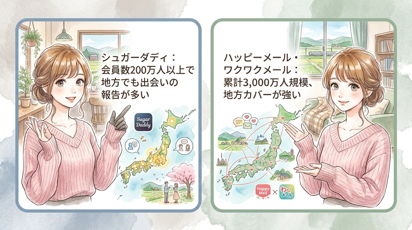 地方在住で出会いが少ないなら