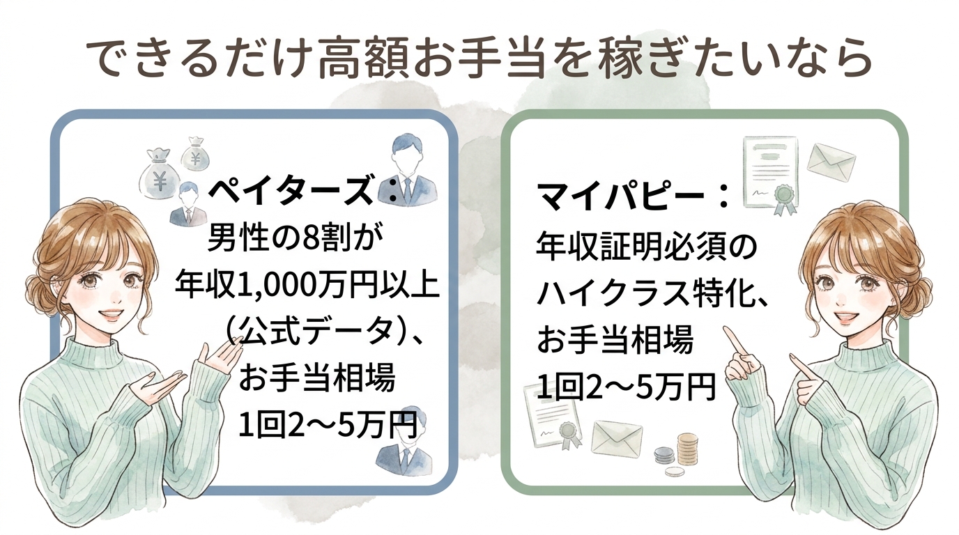 できるだけ高額お手当を稼ぎたいなら