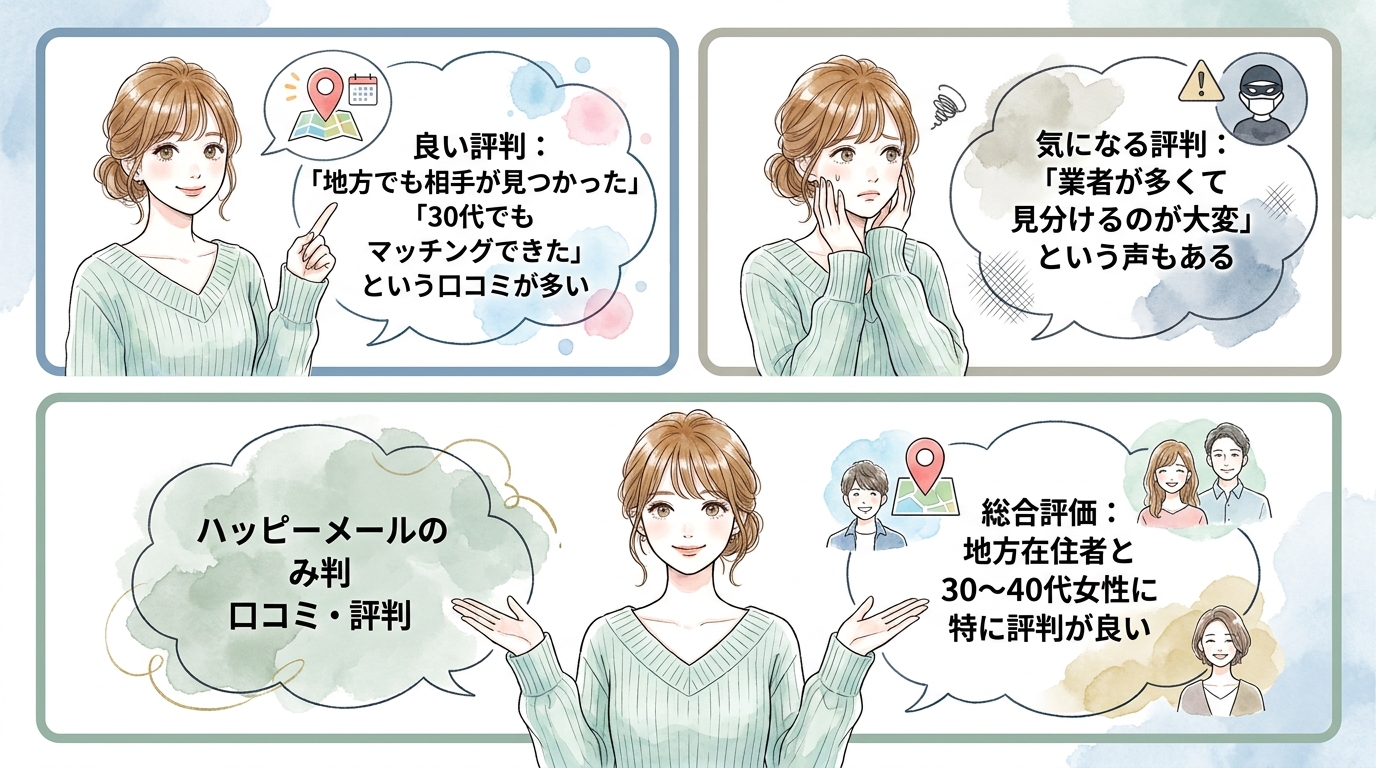 ハッピーメールの口コミ・評判