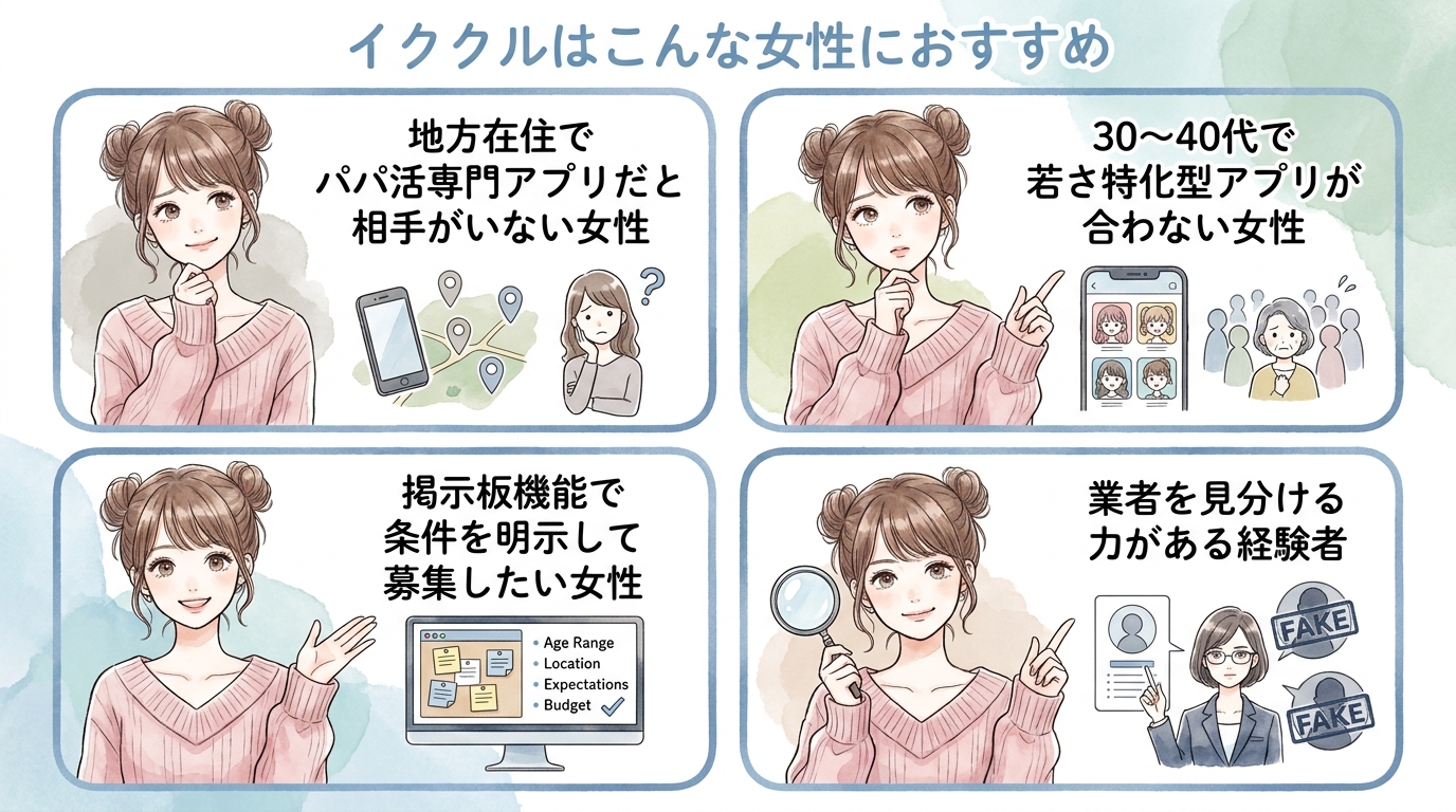 イククルはこんな女性におすすめ