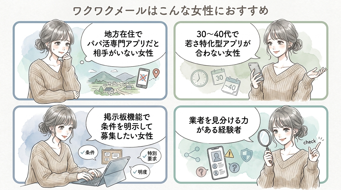 ワクワクメールはこんな女性におすすめ