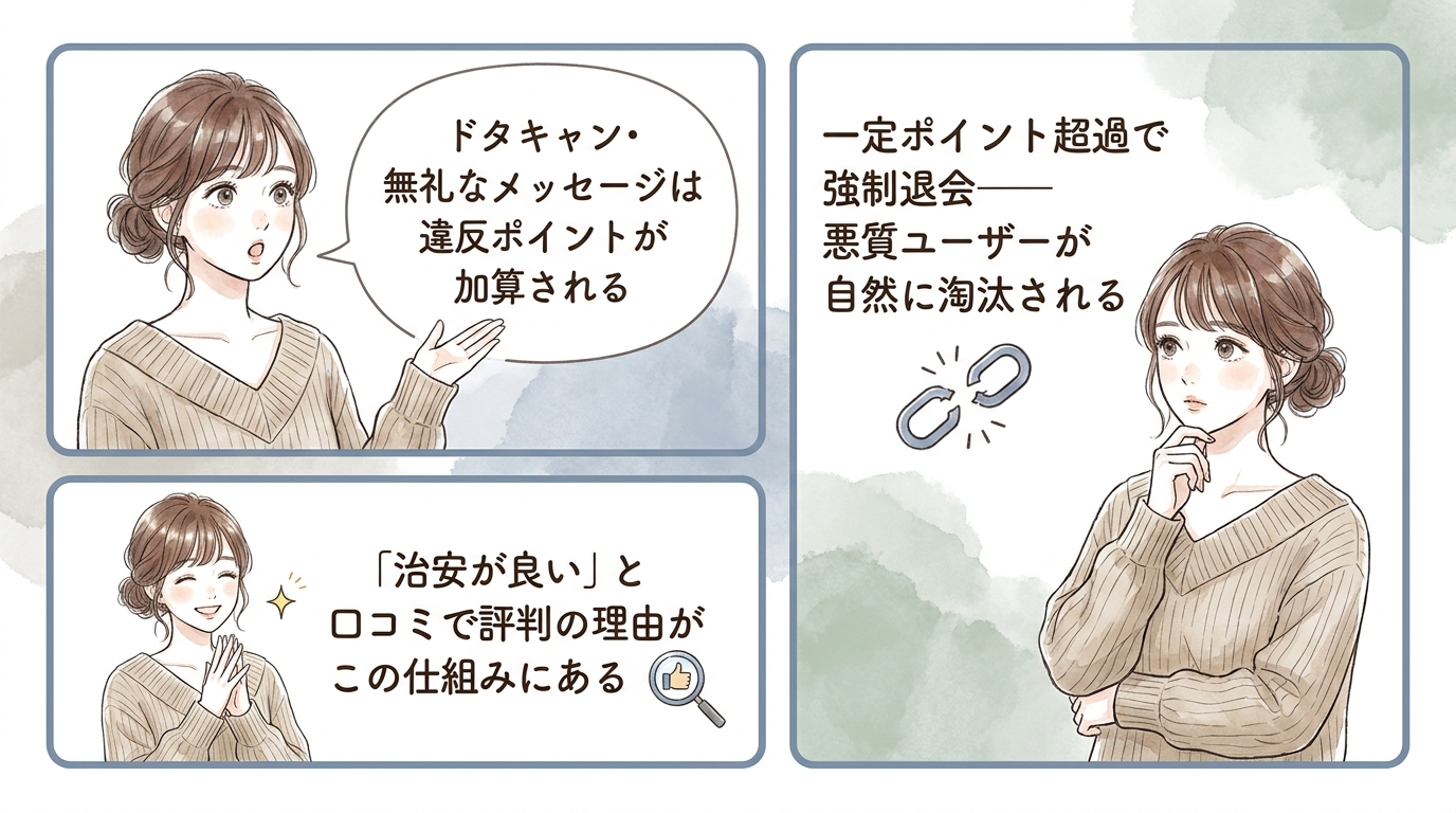 違反ポイント制度でパパ活の治安を保つ仕組み