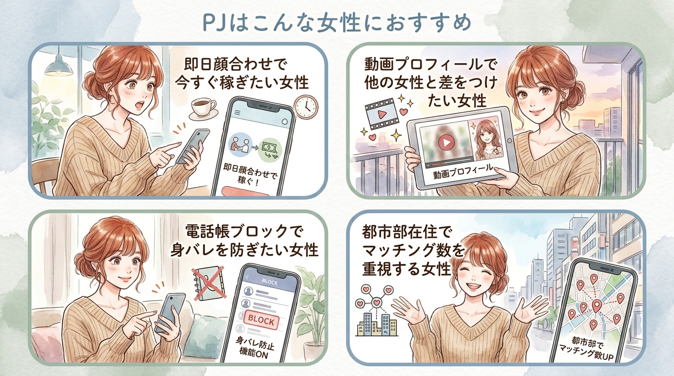 PJはこんな女性におすすめ