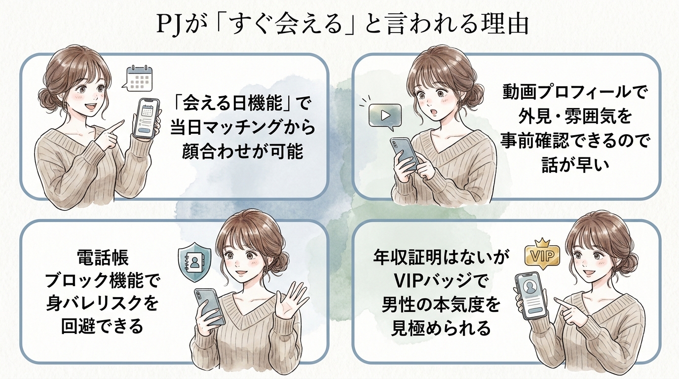 PJが「すぐ会える」と言われる理由