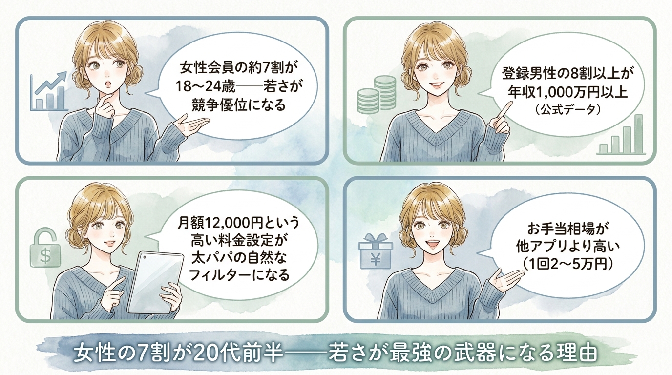 女性の7割が20代前半——若さが最強の武器になる理由