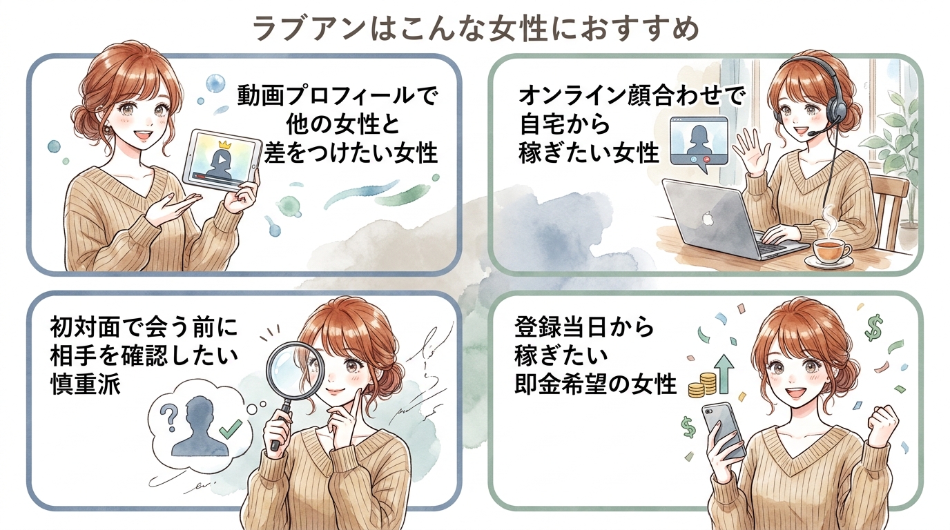 ラブアンはこんな女性におすすめ