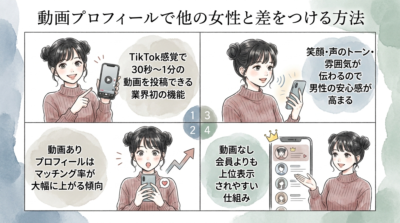 動画プロフィールで他の女性と差をつける方法