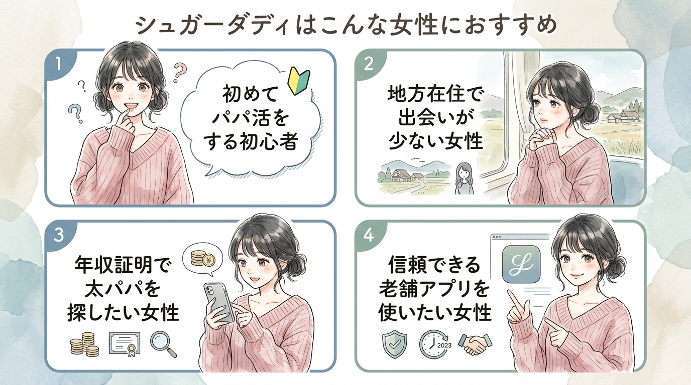 シュガーダディはこんな女性におすすめ