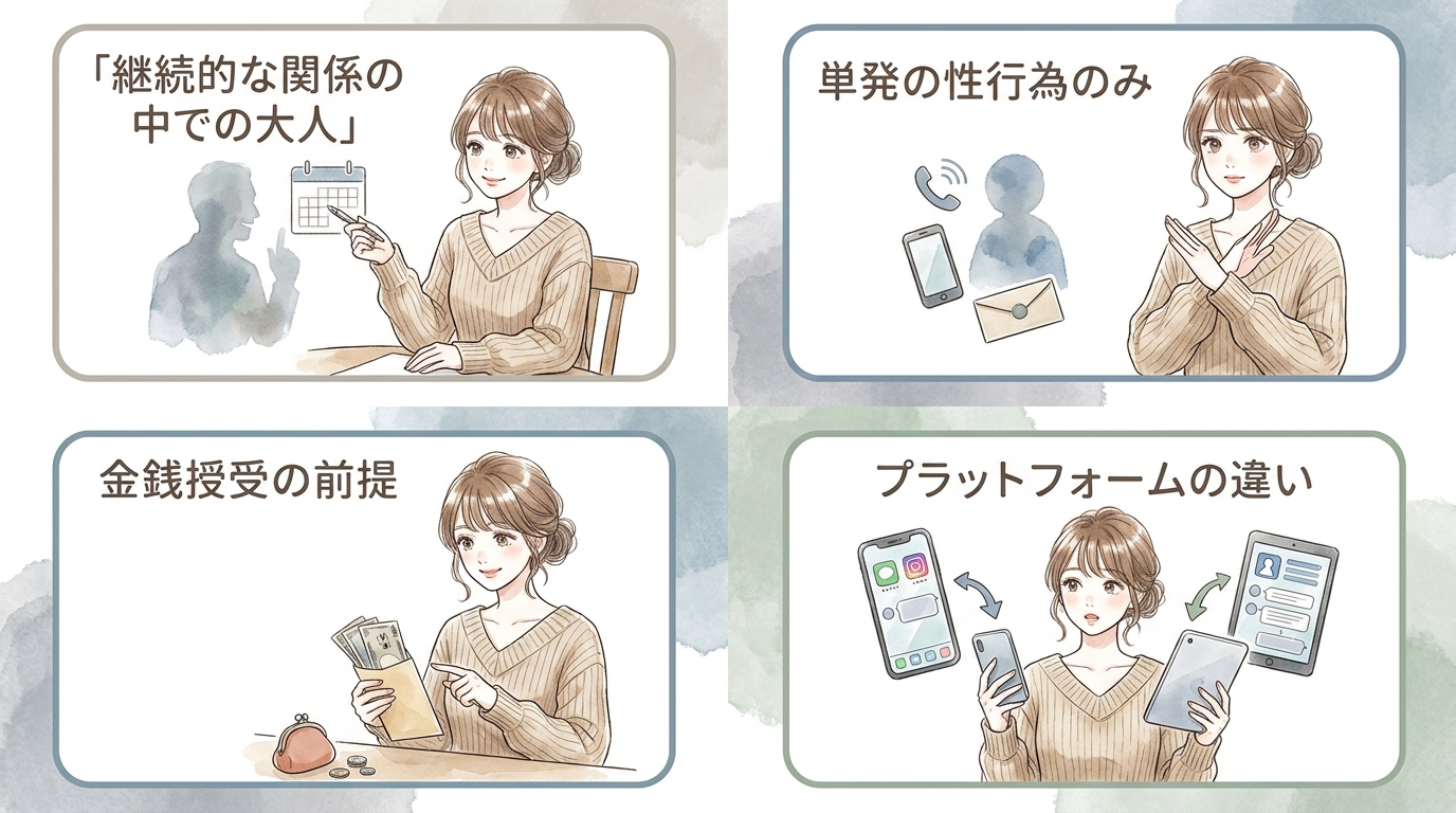 混同される理由:パパ活内でも使われる「割り切り」という表現