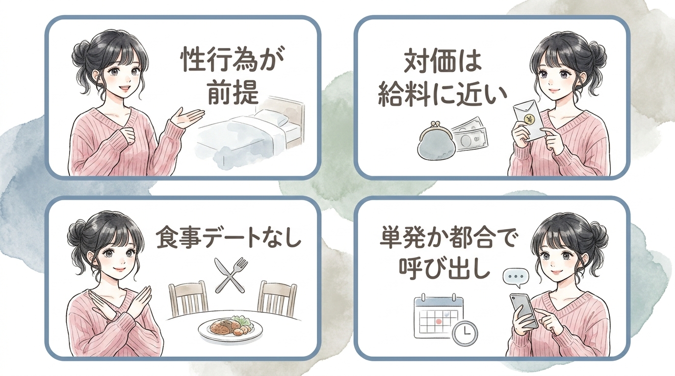 割り切りとは「身体の関係が前提」の単発取引