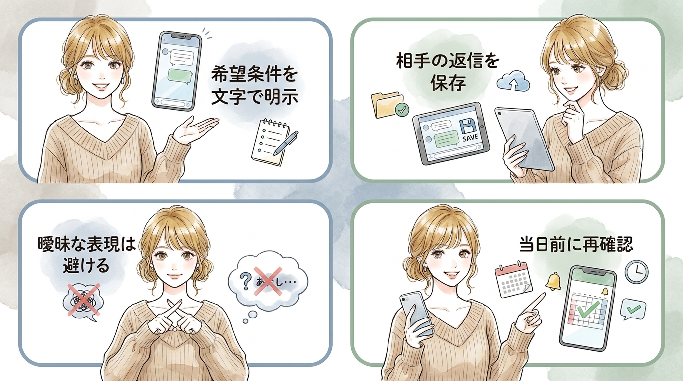 メッセージ段階で条件をすり合わせる具体例