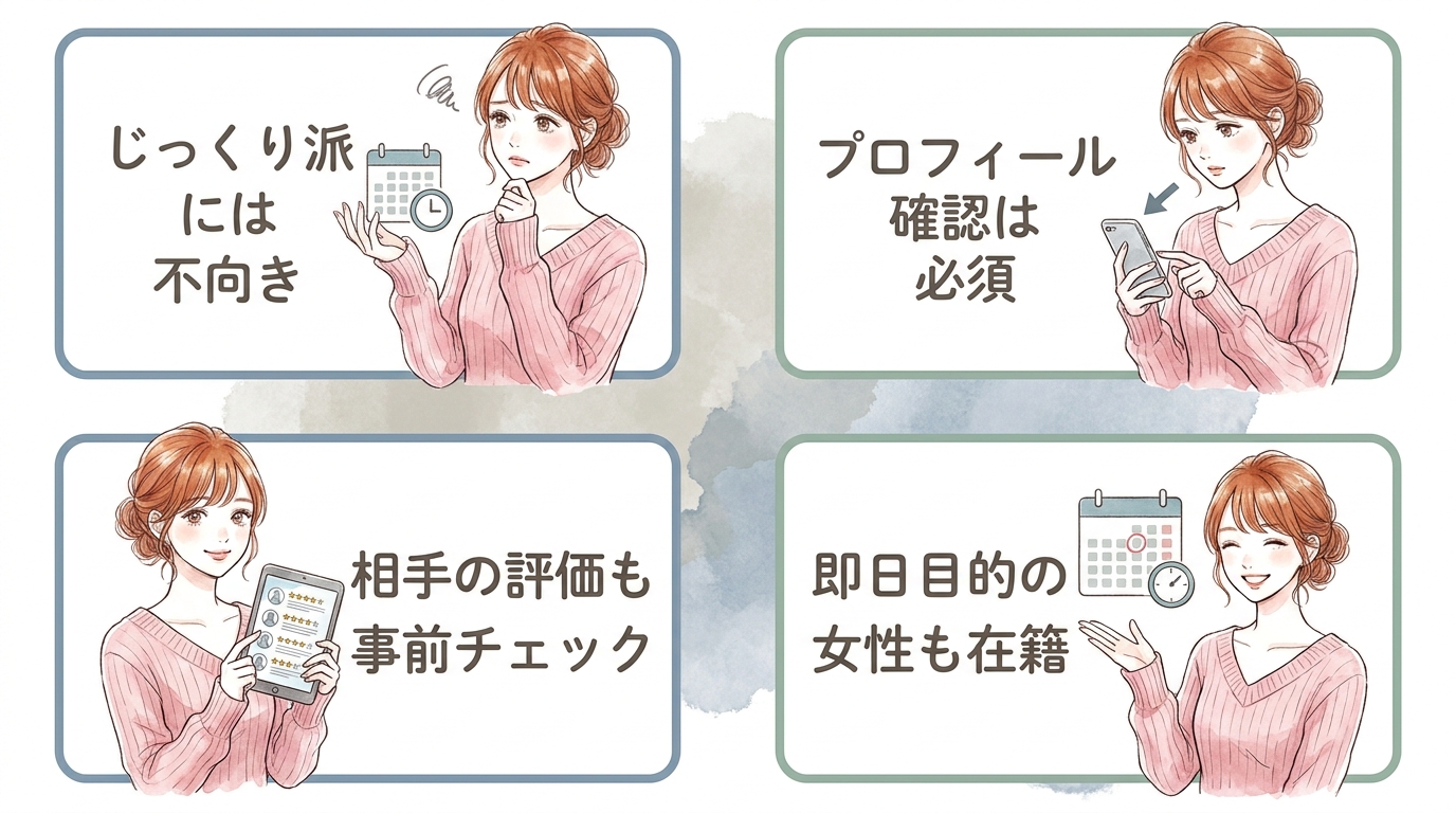 paddy（パディ）、当日〜翌日に会えるスピード重視型