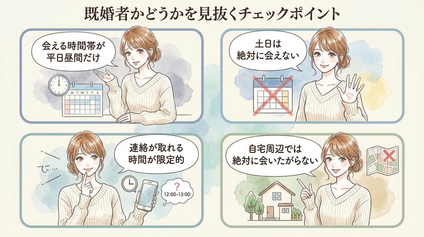 既婚者かどうかを見抜くチェックポイント