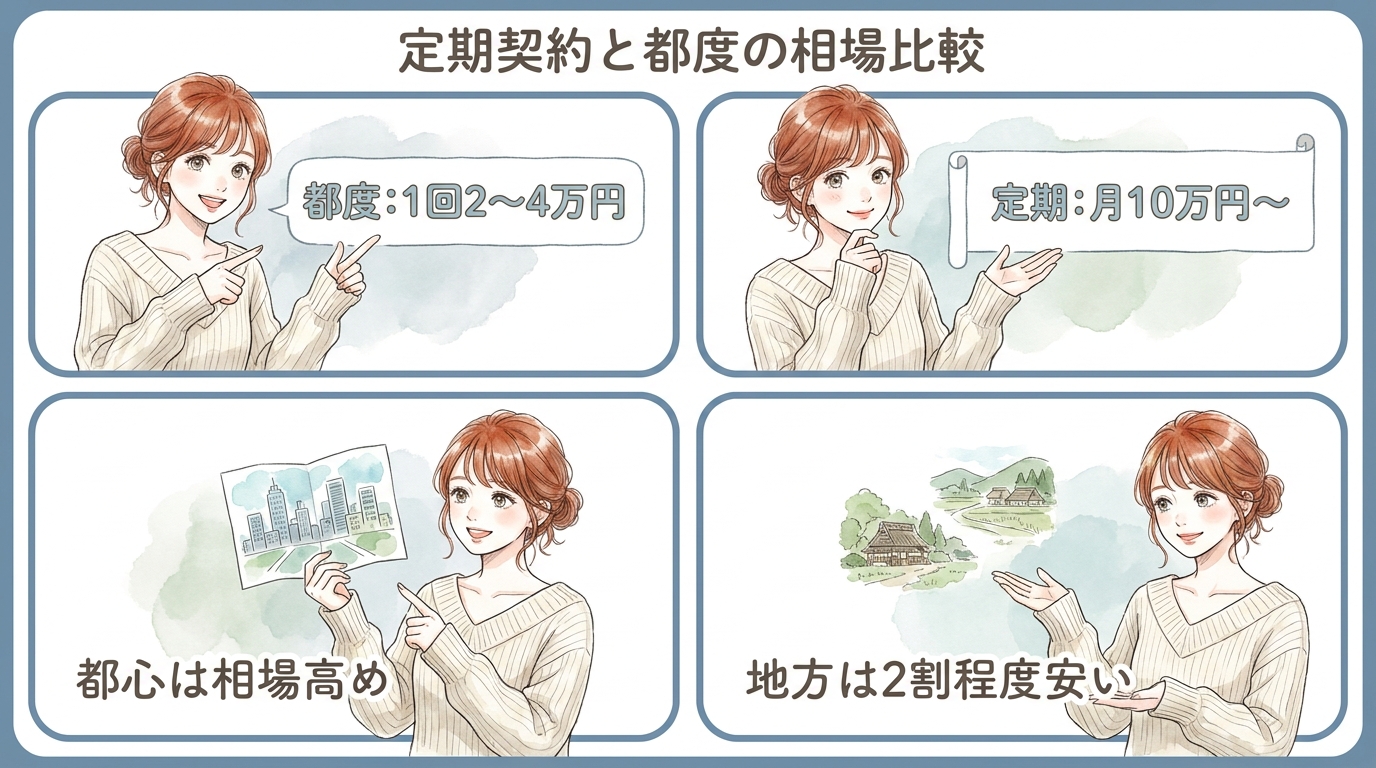 定期契約と都度の相場比較
