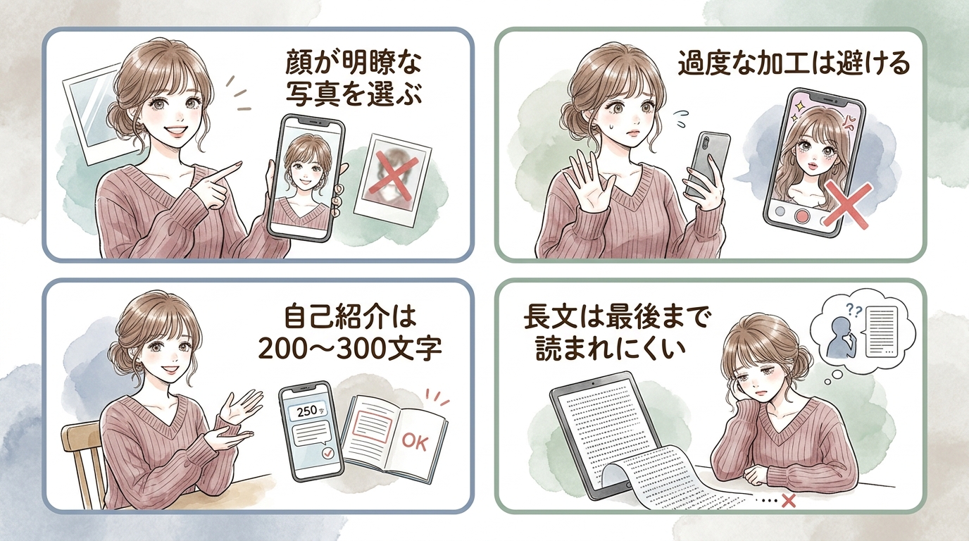 プロフィール作成と年齢確認を済ませる