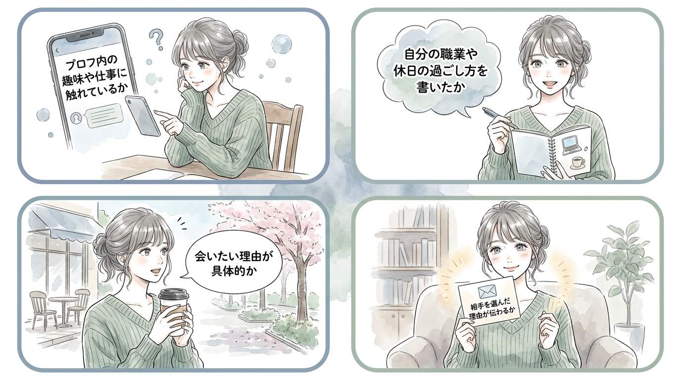 最初のメッセージで「会いたい」と思わせる必要がある