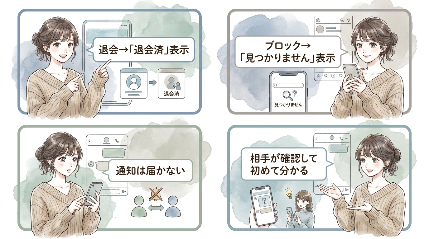 退会通知は送られない！ブロックとの見分け方