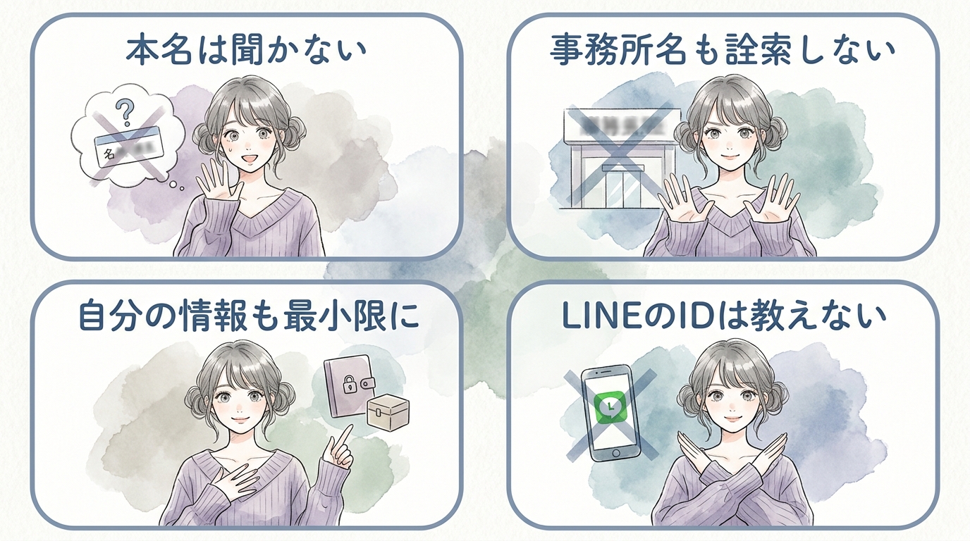 個人情報の詮索は絶対NG