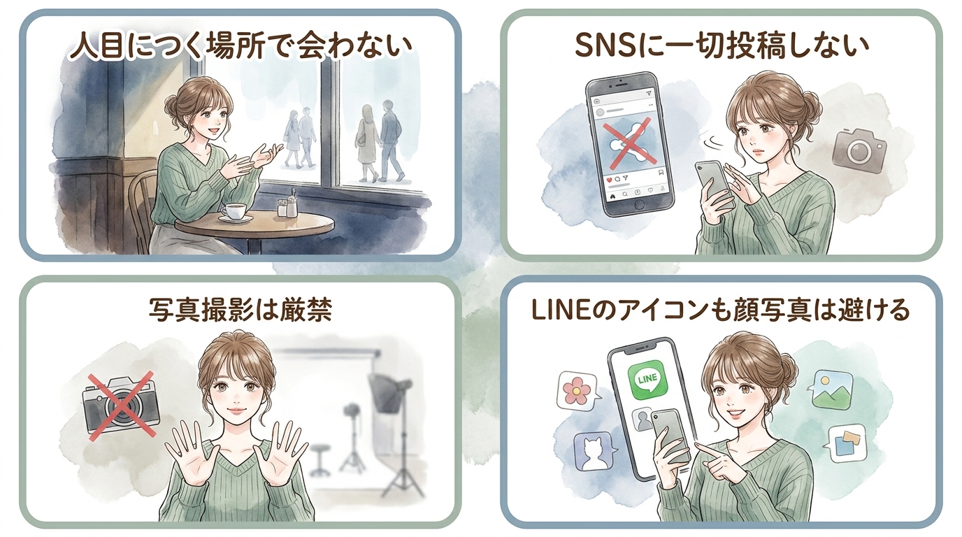 身バレ対策と秘密保持の徹底