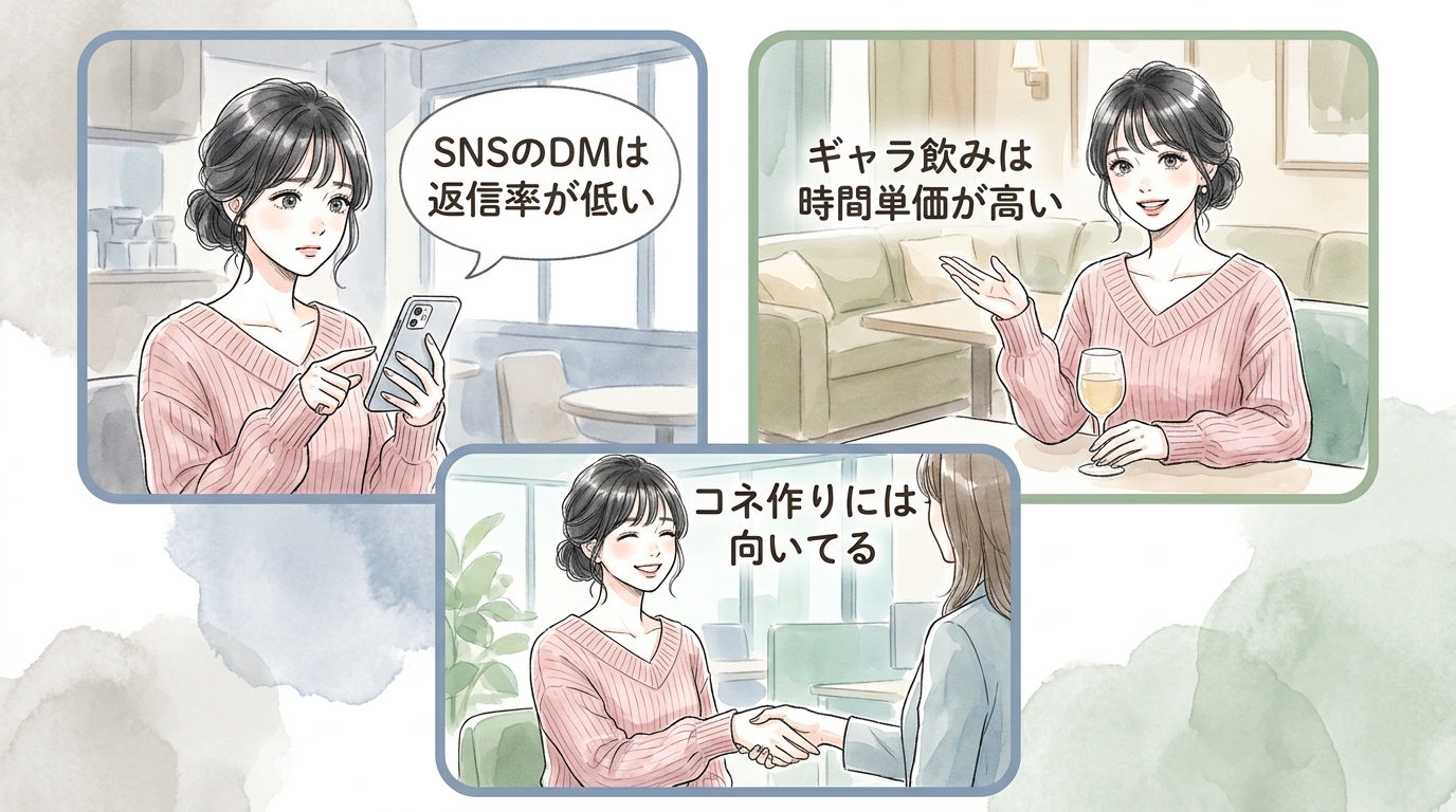 SNSやギャラ飲みからアプローチする裏ルート