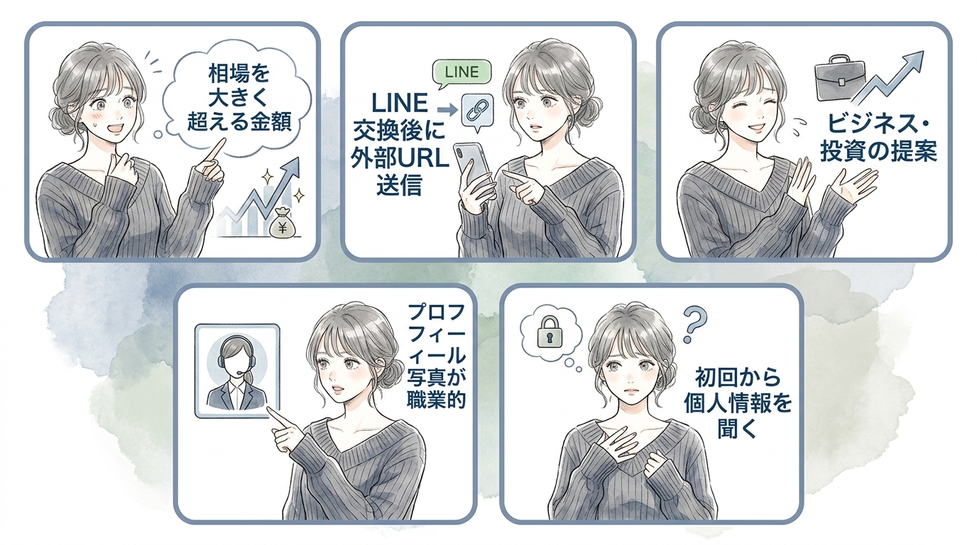 業者・詐欺・勧誘目的のアカウント