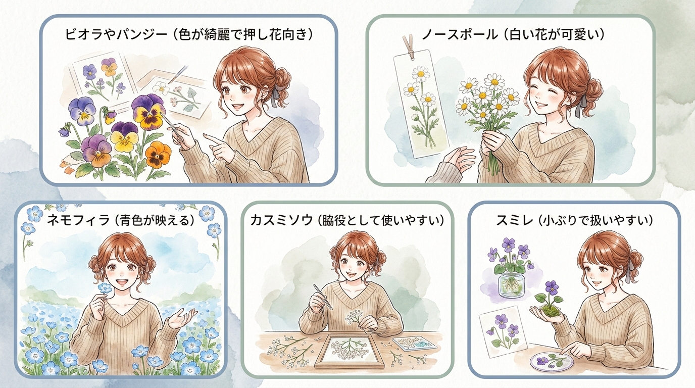 クローバー以外でも使える野花の工芸活用法