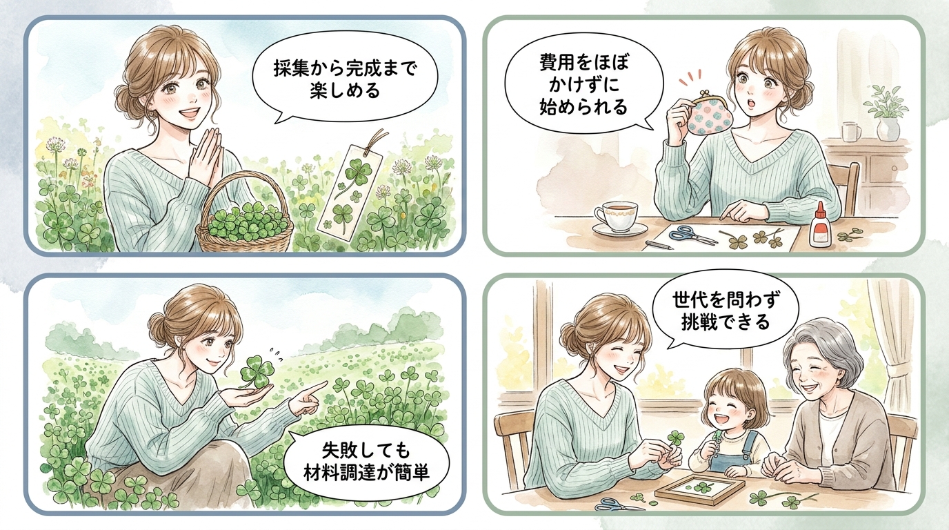 クローバーを使った工芸が人気の理由