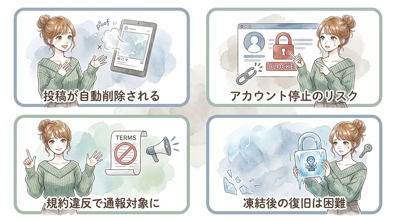 アプリ・サイト運営の規制をかいくぐるため