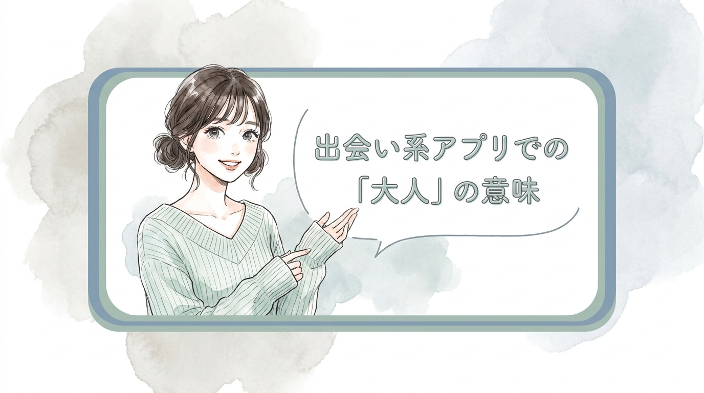 出会い系アプリでの「大人」の意味