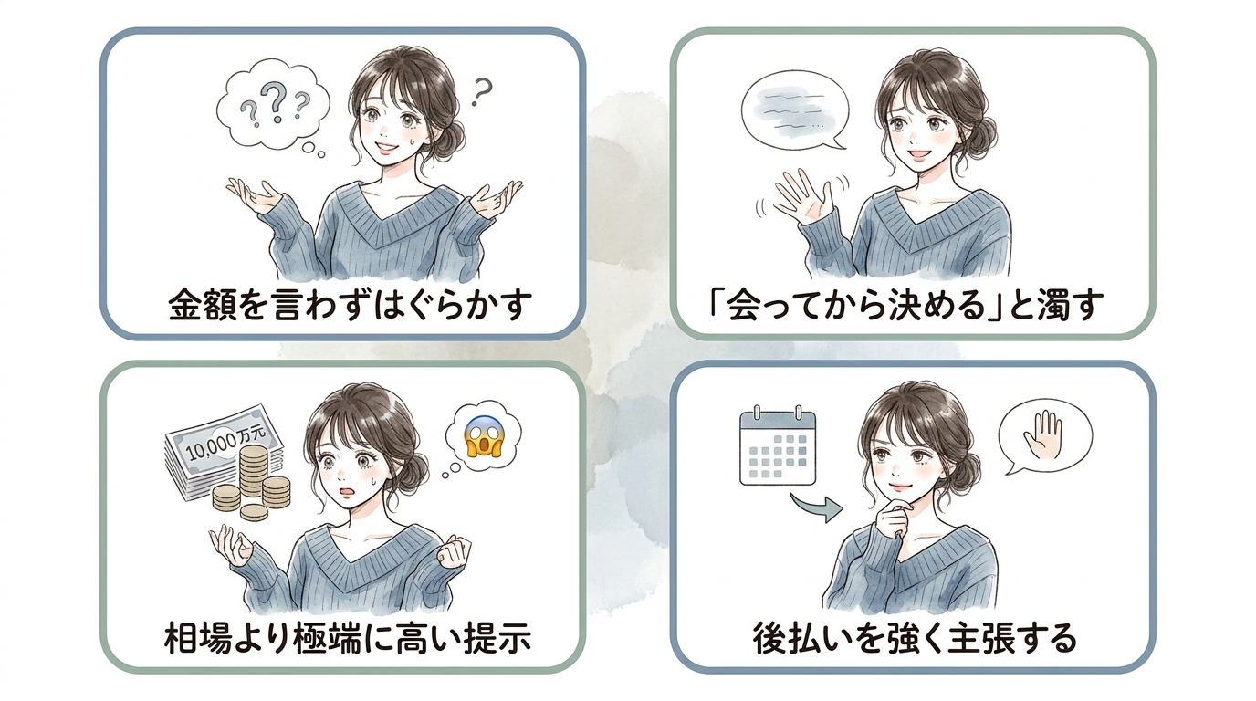 お手当の金額は事前に確認する
