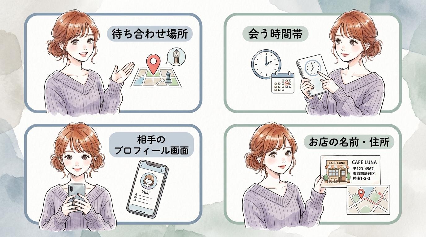 事前に友人に居場所を共有する