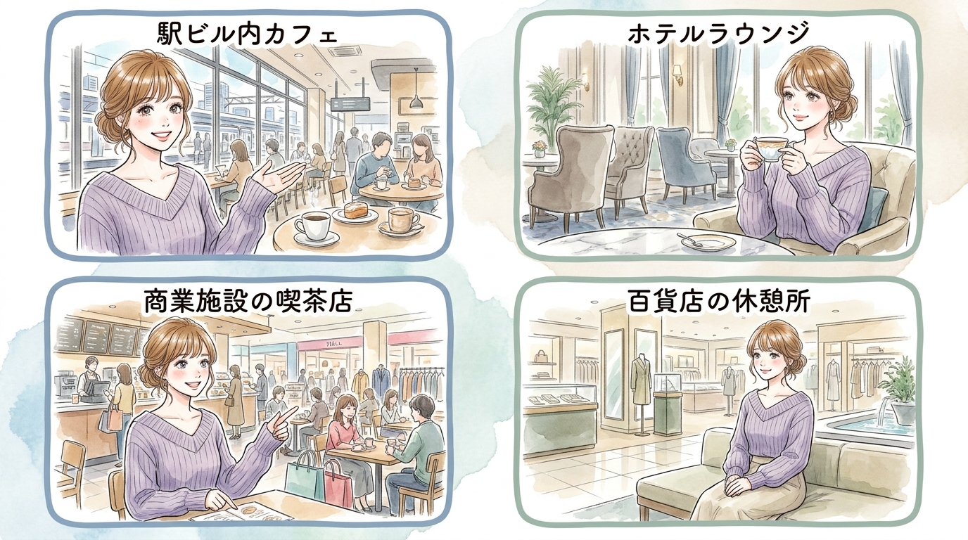 顔合わせは必ず人目のあるカフェで