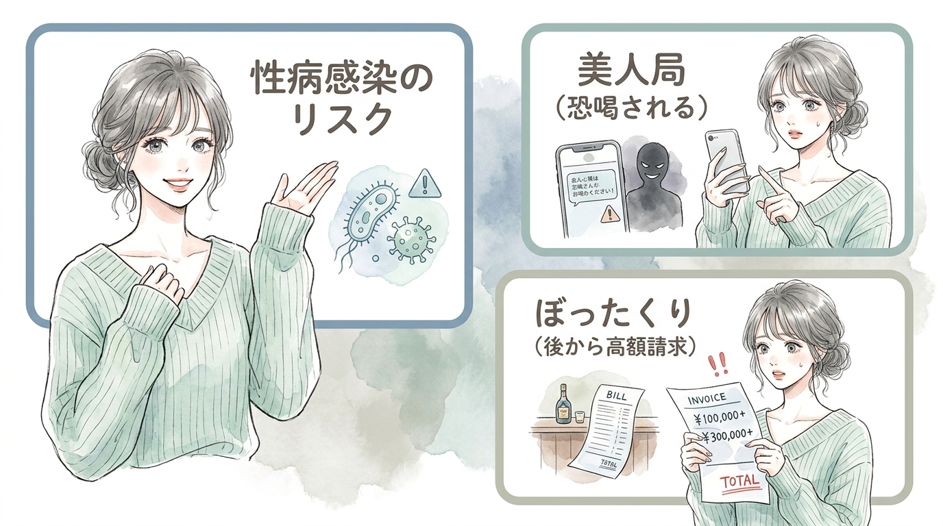 性病・美人局・ぼったくりの被害事例
