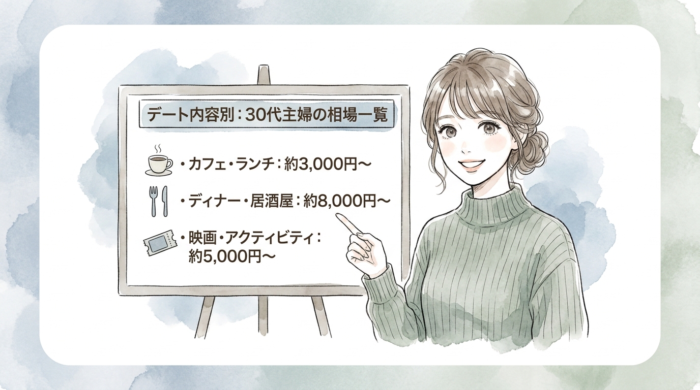 デート内容別:30代主婦の相場一覧