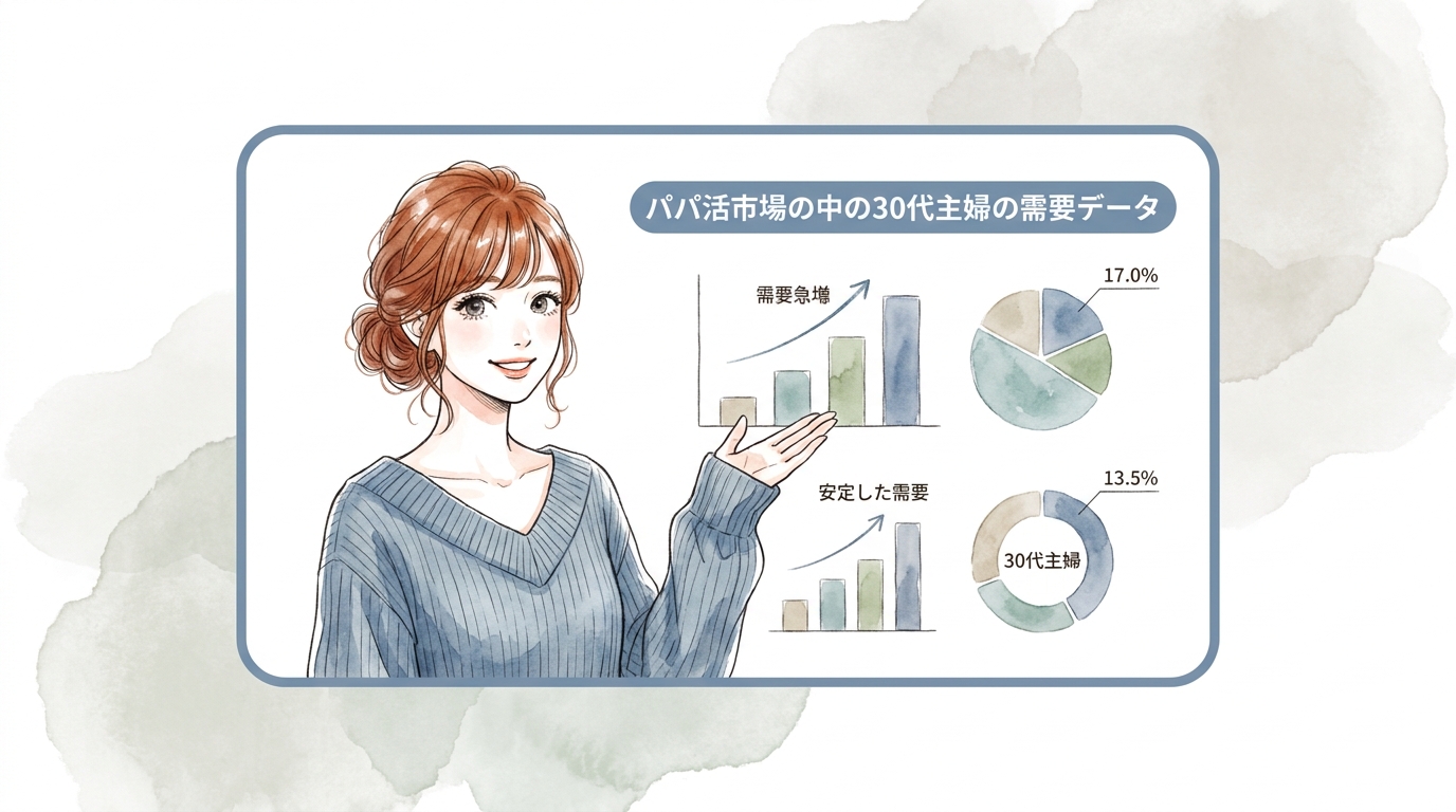 パパ活市場の中の30代主婦の需要データ