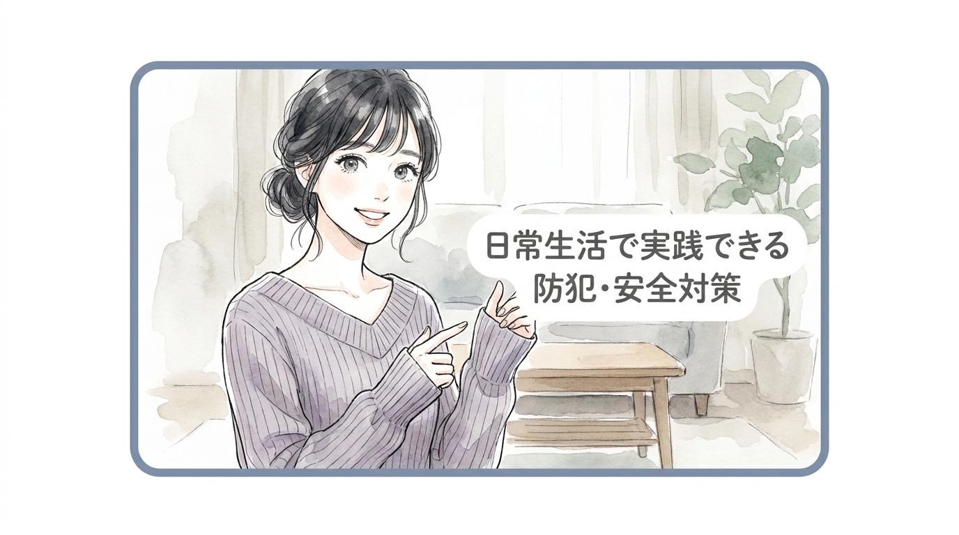 日常生活で実践できる防犯・安全対策