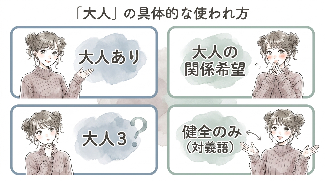 「大人」の具体的な使われ方