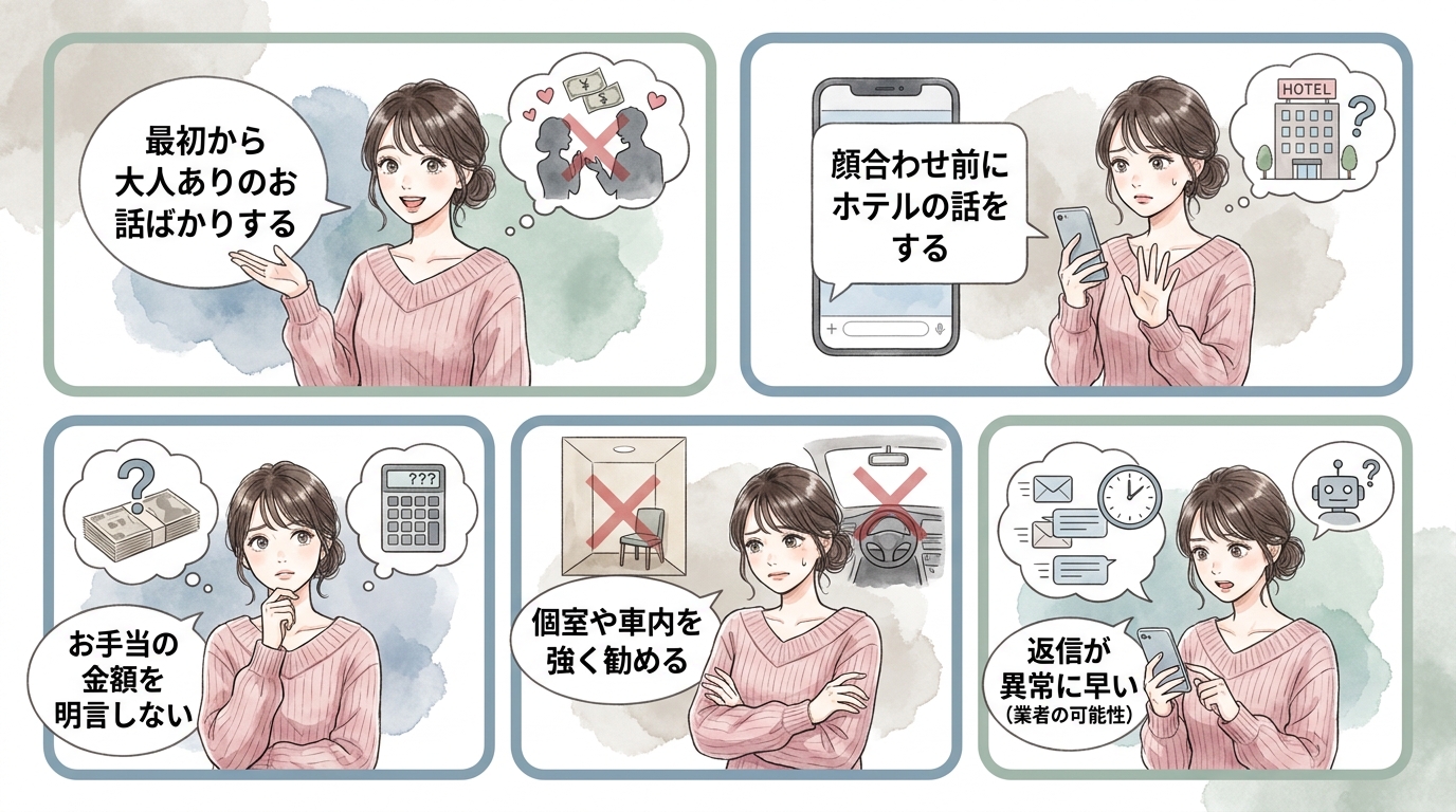 危険なパパの見分け方とメッセージの特徴