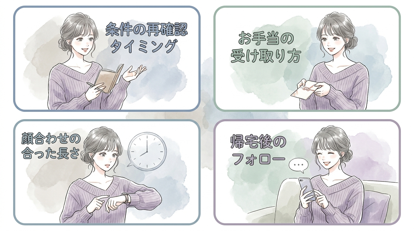 ステップ5：顔合わせ当日の流れとお手当を受け取る
