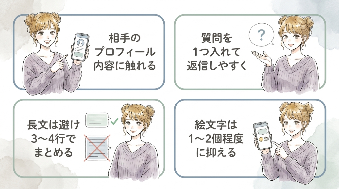 ステップ3：理想の相手を探してメッセージを送る