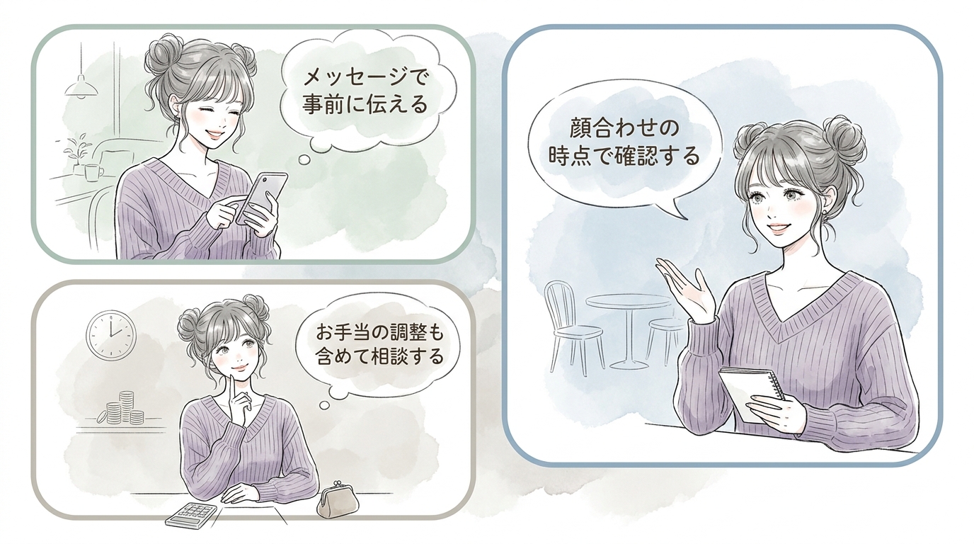 事前に時間制限を条件として提示する